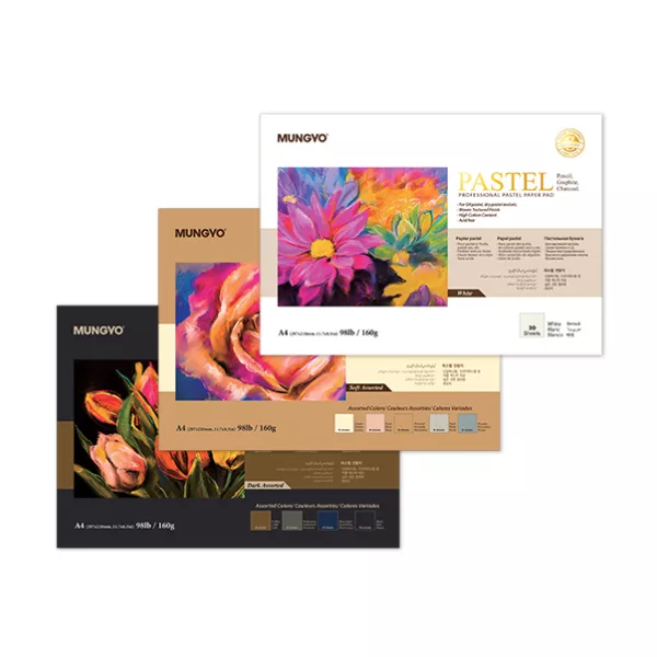 Pastel Paper Pad A3 Soft Assorted Pack of 20 Sheets Mungyo MPPPA3S